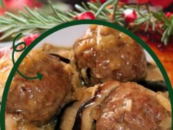 Albóndigas XL con setas y ciruelas al Pedro Ximénez